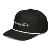 Golf rope hat with Sad Sunday Club embroidered on the front